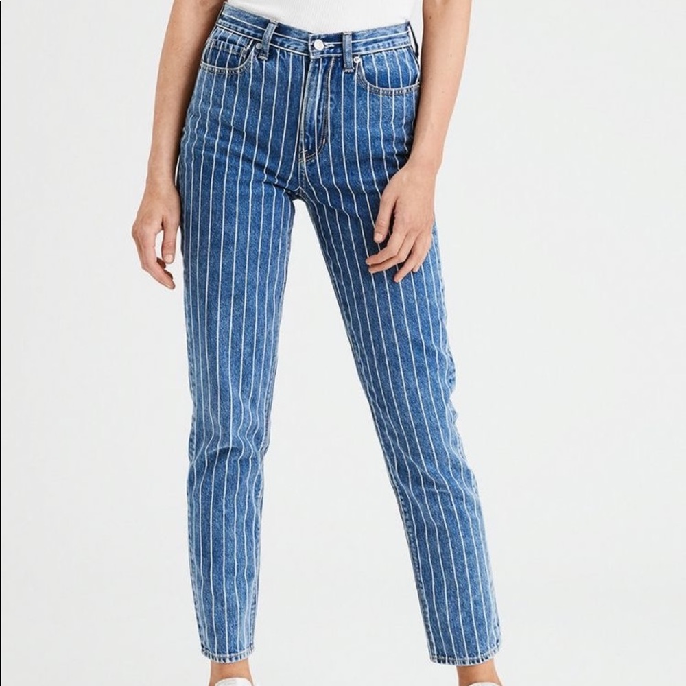 ❗️RESERVED ❗️American Eagle Striped Mom Jeans